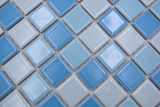 Handmuster Schwimmbadmosaik Mosaikfliese Keramik blau mix glnzend BAD Duschwand MOS18-0406_m