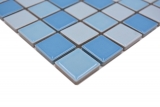 Handmuster Schwimmbadmosaik Mosaikfliese Keramik blau mix glnzend BAD Duschwand MOS18-0406_m