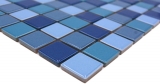 Handmuster Mosaikfliese Keramikmosaik blau grn trkis glnzend Fliesenspiegel MOS18-0408_m