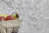 Handmuster Mosaik Fliese Aluminium silber Brick Aluminium alu Fliesenspiegel Kche MOS48-0204_m