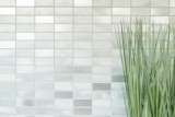 Handmuster Mosaik Fliese Aluminium Rechteck Alu silber gebrstet poliert Fliesenspiegel Kche MOS49-C201F_m