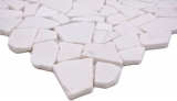 Handmuster Mosaik Fliese Marmor Naturstein Bruch Ciot wei MOS44-0102_m