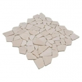 Handmuster Mosaik Fliese Marmor Naturstein wei Bruch Ciot Botticino Anticato MOS44-0104_m