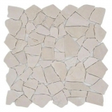 Handmuster Mosaik Fliese Marmor Naturstein wei Bruch Ciot Botticino Anticato MOS44-0104_m