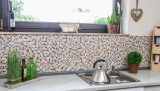 Handmuster Mosaik Fliese Marmor Naturstein creme beige rot grn Random MOS38-1204_m