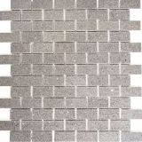 Handmuster Mosaik Fliesenspiegel Quarz Komposit Kunststein Brick Artifical grau MOS46-0204_m