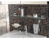 Handmuster Mosaikfliese Glas Goldstar braun Wandfliesen Badfliese Duschrckwand Fliesenspiegel MOS54-1306_m