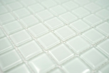 Handmuster Mosaikfliese Transluzent wei mit grnstich Glasmosaik Crystal BAD WC MOS60-0102_m