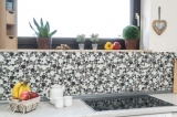 Handmuster Mosaikfliese Transluzent beige braun Kiesel Glasmosaik Crystal klar beige braun MOS94-PG66_m