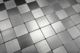 Handmuster Mosaikfliese Fliesenspiegel selbstklebend Aluminium silber metall metall MOS200-22M25_m