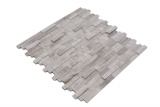 Handmuster Mosaikfliese Fliesenspiegel selbstklebend Marmor Naturstein grau weiss cream Naturstein white wood MOS200-0120_m