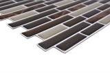 Handmuster Mosaikfliese Fliesenspiegel selbstklebend Vinyl Folie Vinyl braun Vinyl brown marble 4er Pack MOSVinyl-24088_m