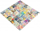 Handmuster Bunte Retro Style Mosaikfliesen POP UP ART Design Kchenrckwand MODERN MOS14-1606_m