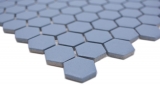 Handmuster Keramik Mosaik Hexagon blaugrn R10B Duschtasse Bodenfliese Mosaikfliese  Kche Bad Boden MOS11H-0405-R10_m