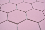 Handmuster Keramik Mosaik Hexagon altrosa R10B Duschtasse Bodenfliese Mosaikfliese  Kche Bad Boden MOS11H-1112-R10_m