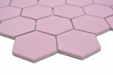 Handmuster Keramik Mosaik Hexagon altrosa R10B Duschtasse Bodenfliese Mosaikfliese  Kche Bad Boden MOS11H-1112-R10_m