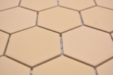 Handmuster Keramik Mosaik Hexagon ockerorange R10B Duschtasse Bodenfliese Mosaikfliese  Kche Bad Boden MOS11H-0808-R10_m